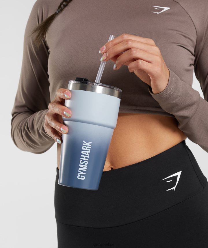 Gymsharktaza de paja aislada unisexo gris piedra de río/azul noche PFTJ2N1117 accesorios