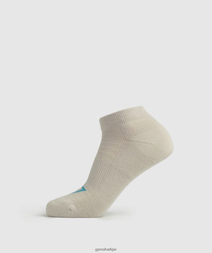 Gymsharkcalcetines tobilleros paquete de 3 unisexo azul/verde joya/gris guijarro PFTJ2N1105 accesorios