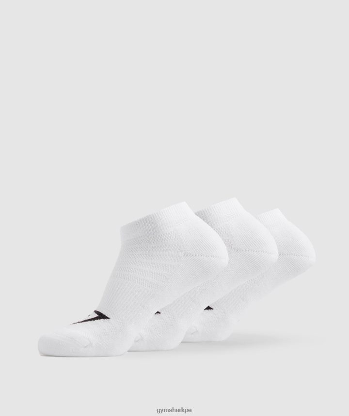 Gymsharkcalcetines tobilleros paquete de 3 unisexo blanco PFTJ2N1101 accesorios