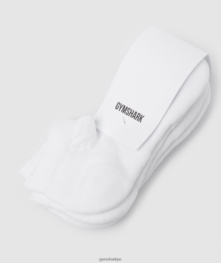 Gymsharkcalcetines tobilleros paquete de 3 unisexo blanco PFTJ2N1101 accesorios