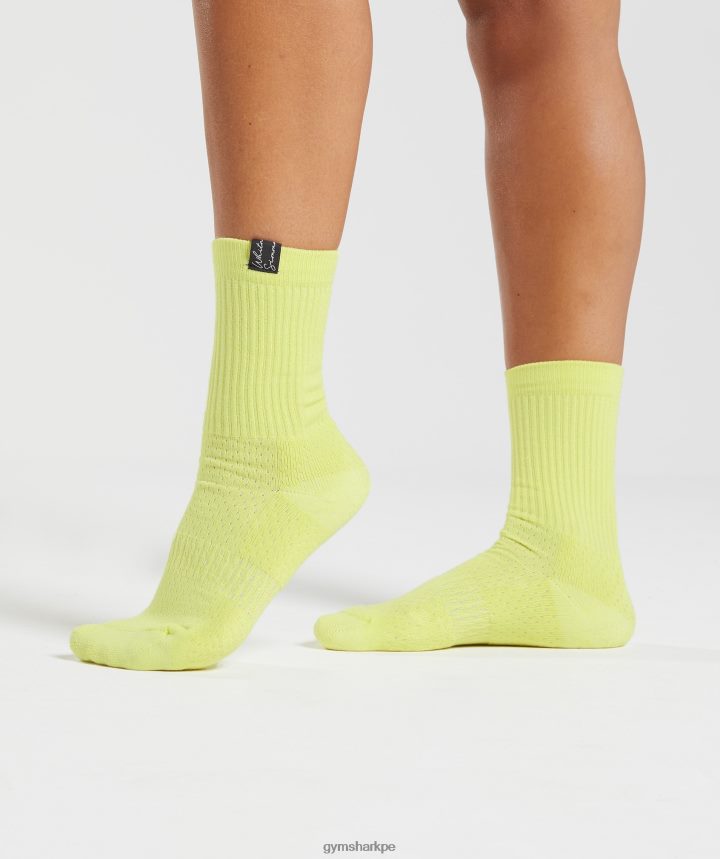 Gymsharkcalcetines whitney tab crew 1pk unisexo algas de mar verde PFTJ2N1090 accesorios