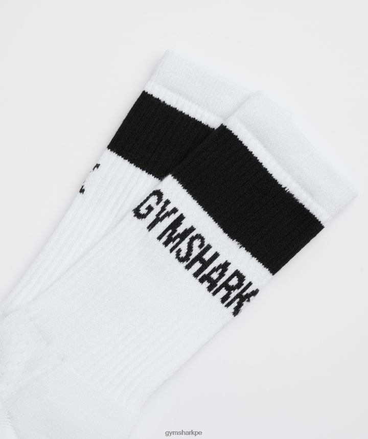 Gymsharkpaquete de 1 calcetín de equipo premium unisexo blanco negro PFTJ2N1094 accesorios