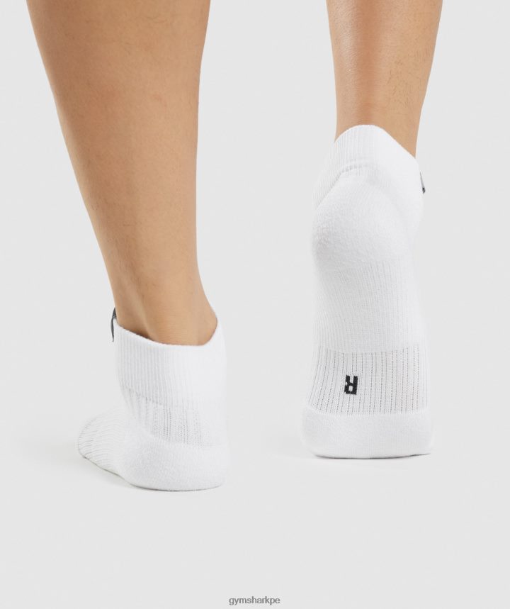 Gymsharkpaquete de 3 calcetines deportivos con lengüeta tejida unisexo blanco PFTJ2N1102 accesorios