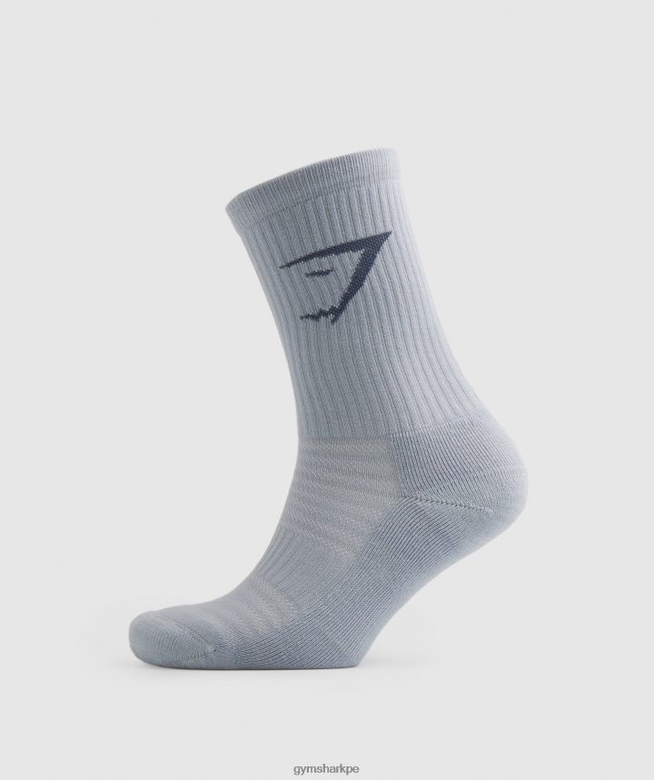 Gymsharkpaquete de 3 calcetines unisexo verde/gris/azul PFTJ2N1099 accesorios