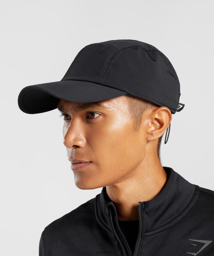 GymsharkGorra para correr de 5 paneles unisexo negro PFTJ2N1122 accesorios