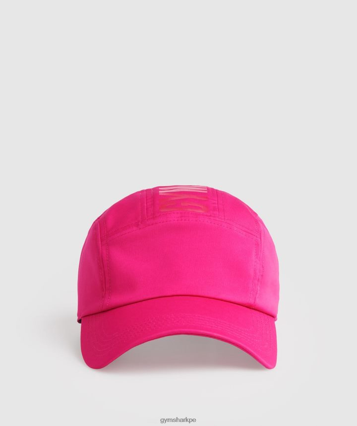 Gymsharkgorra de 5 paneles con logo unisexo rosa magenta PFTJ2N1132 accesorios