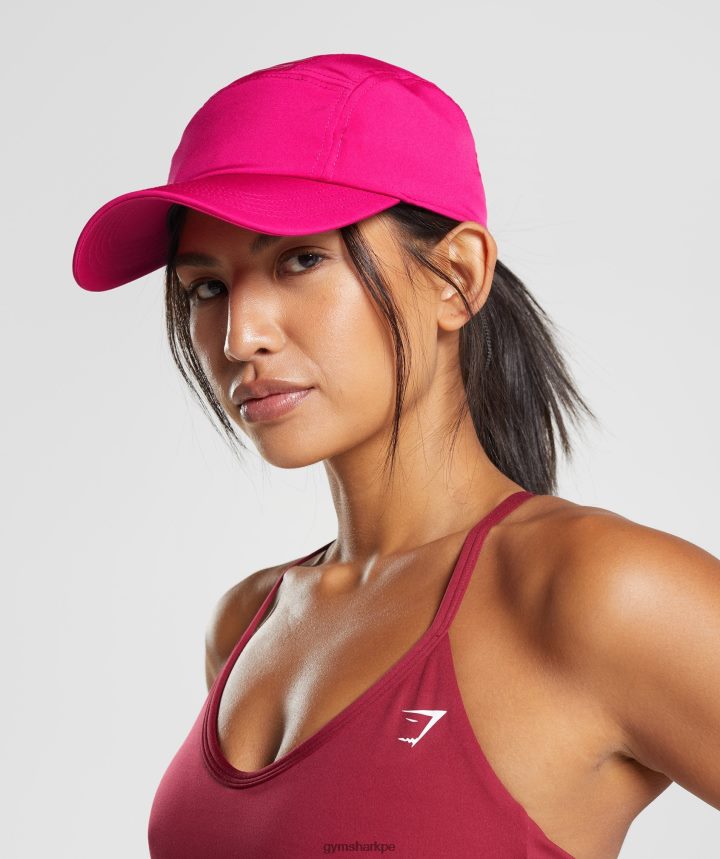 Gymsharkgorra de 5 paneles con logo unisexo rosa magenta PFTJ2N1132 accesorios