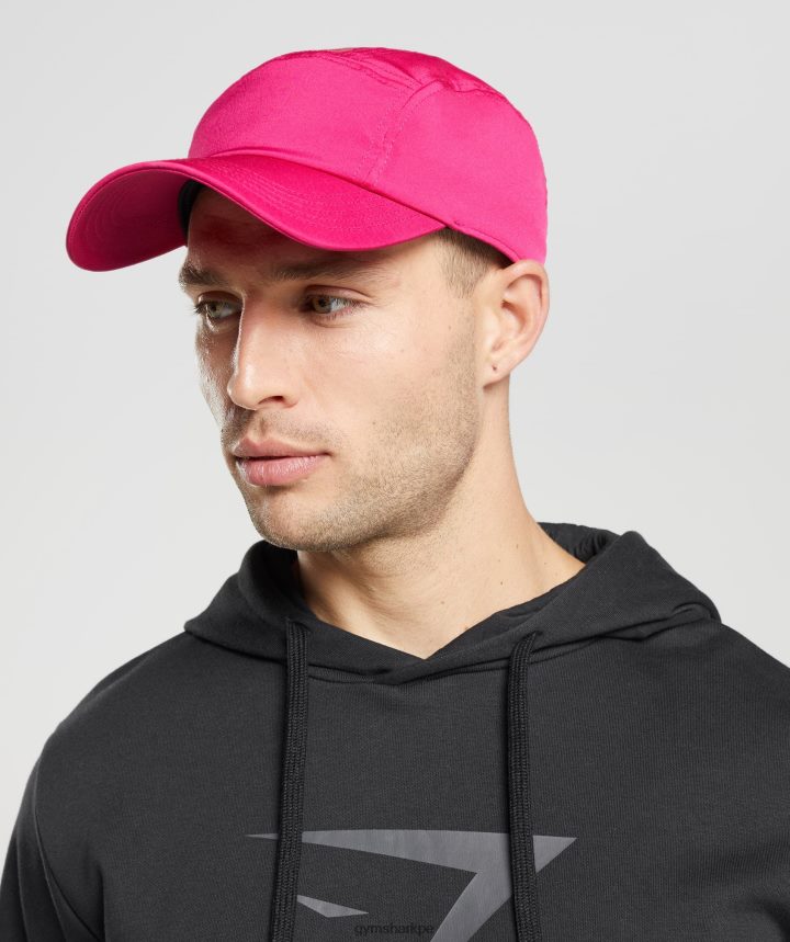 Gymsharkgorra de 5 paneles con logo unisexo rosa magenta PFTJ2N1132 accesorios