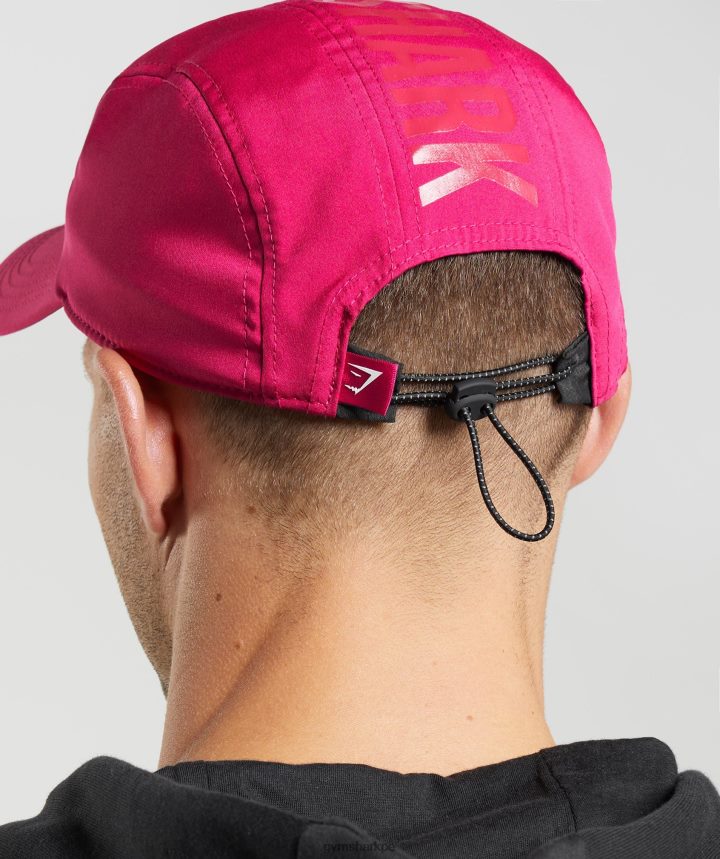 Gymsharkgorra de 5 paneles con logo unisexo rosa magenta PFTJ2N1132 accesorios