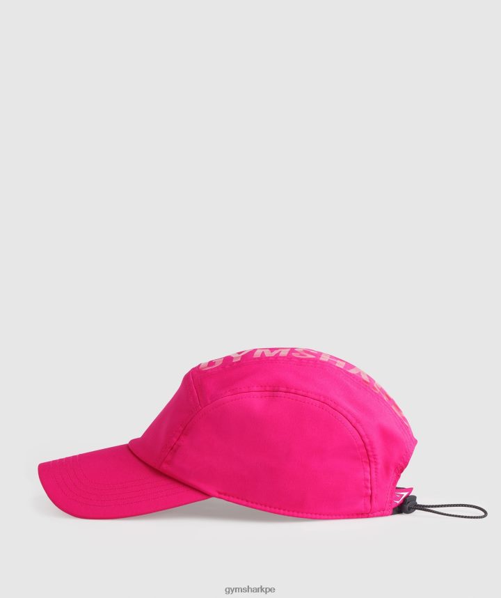 Gymsharkgorra de 5 paneles con logo unisexo rosa magenta PFTJ2N1132 accesorios