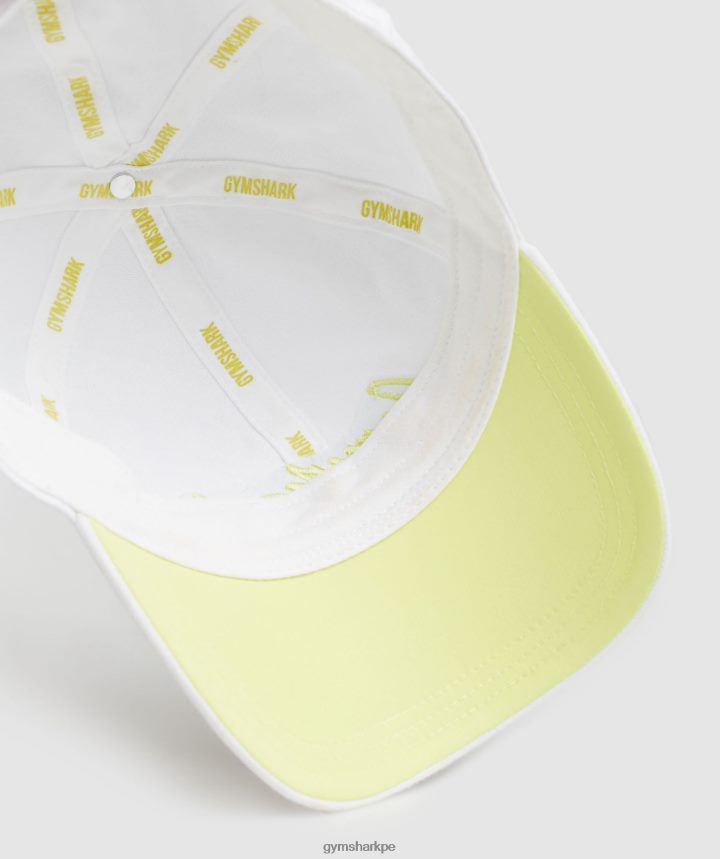Gymsharkgorra de béisbol de escritura a mano unisexo blanco/verde luciérnaga PFTJ2N1123 accesorios