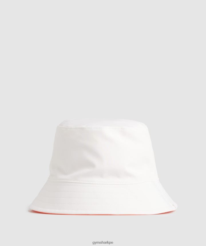Gymsharksombrero de pescador reversible unisexo blanco/naranja/melocotón PFTJ2N1139 accesorios