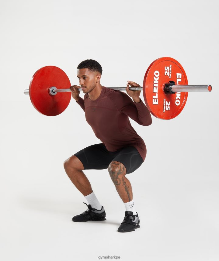 Gymshark315 1/2 shorts sin costuras hombres negro/gris carbón PFTJ2N538 ropa