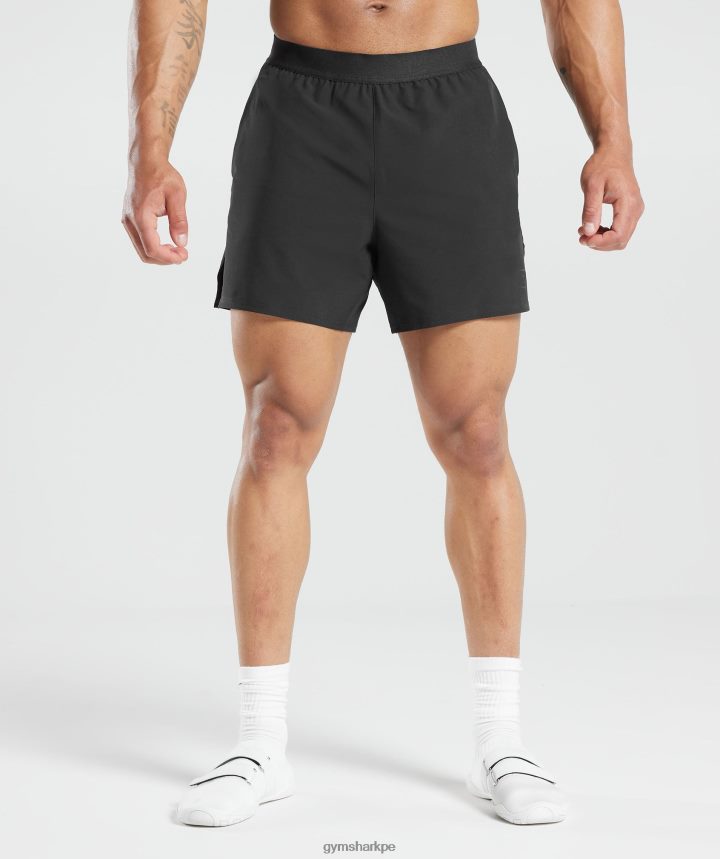 Gymshark315 pantalones cortos tejidos hombres negro PFTJ2N547 ropa