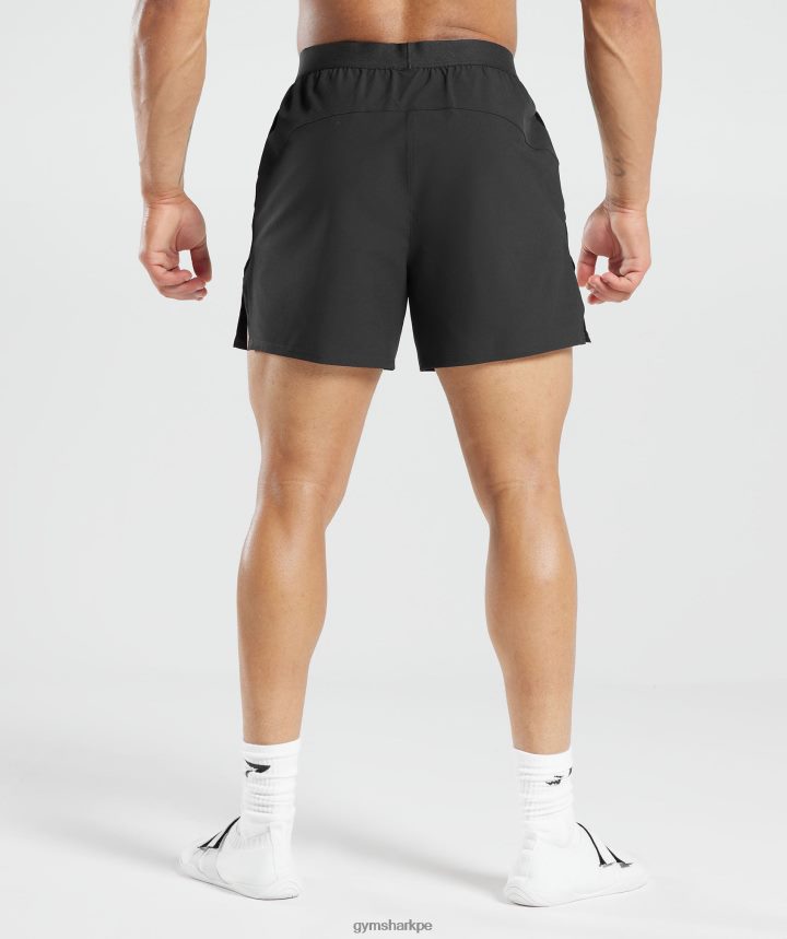 Gymshark315 pantalones cortos tejidos hombres negro PFTJ2N547 ropa