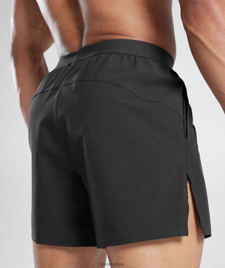 Gymshark315 pantalones cortos tejidos hombres negro PFTJ2N547 ropa