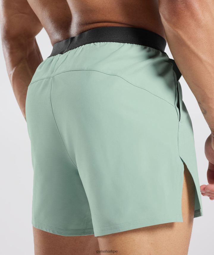 Gymshark315 pantalones cortos tejidos hombres verde azulado escarcha PFTJ2N545 ropa