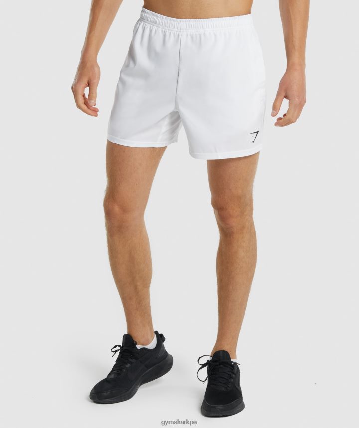 Gymsharkllegada pantalones cortos de 5" hombres blanco PFTJ2N553 ropa