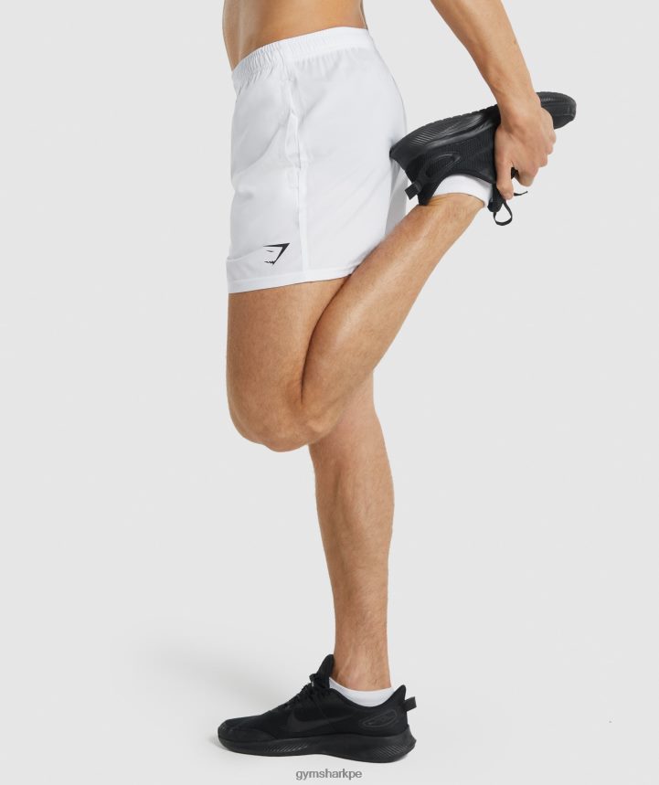 Gymsharkllegada pantalones cortos de 5\" hombres blanco PFTJ2N553 ropa