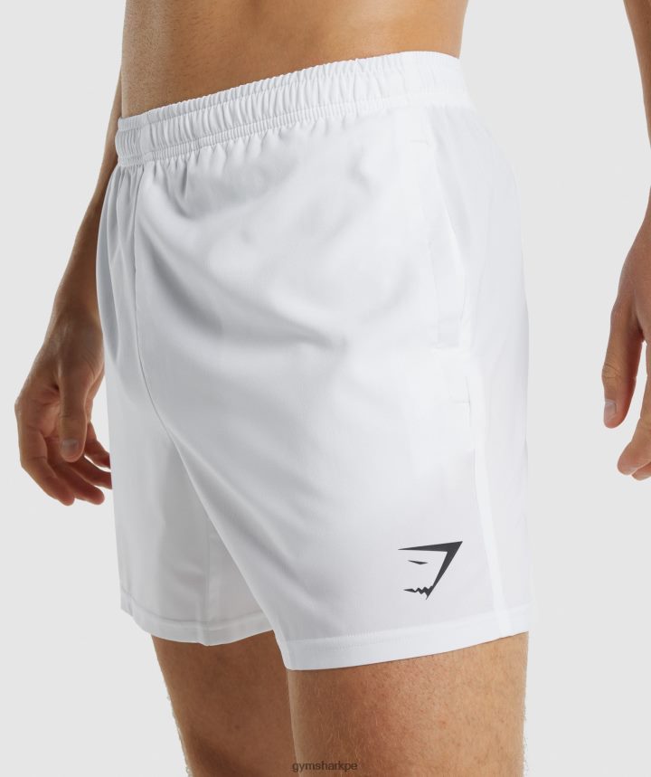 Gymsharkllegada pantalones cortos de 5\" hombres blanco PFTJ2N553 ropa