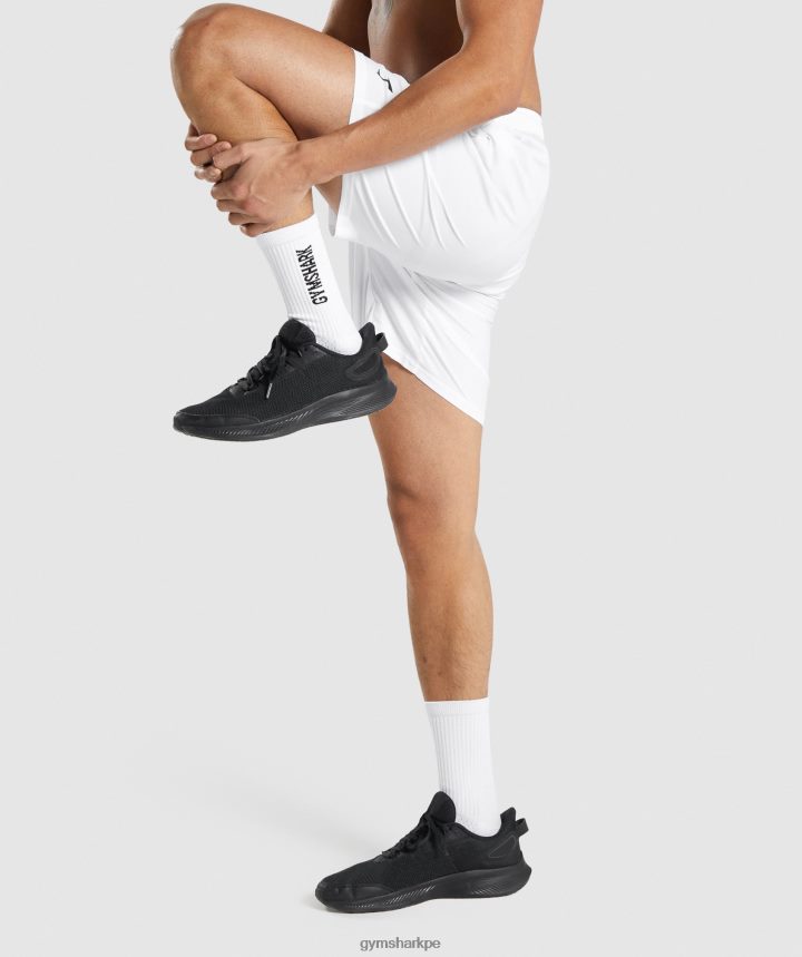Gymsharkllegada pantalones cortos de 7\" hombres blanco PFTJ2N518 ropa