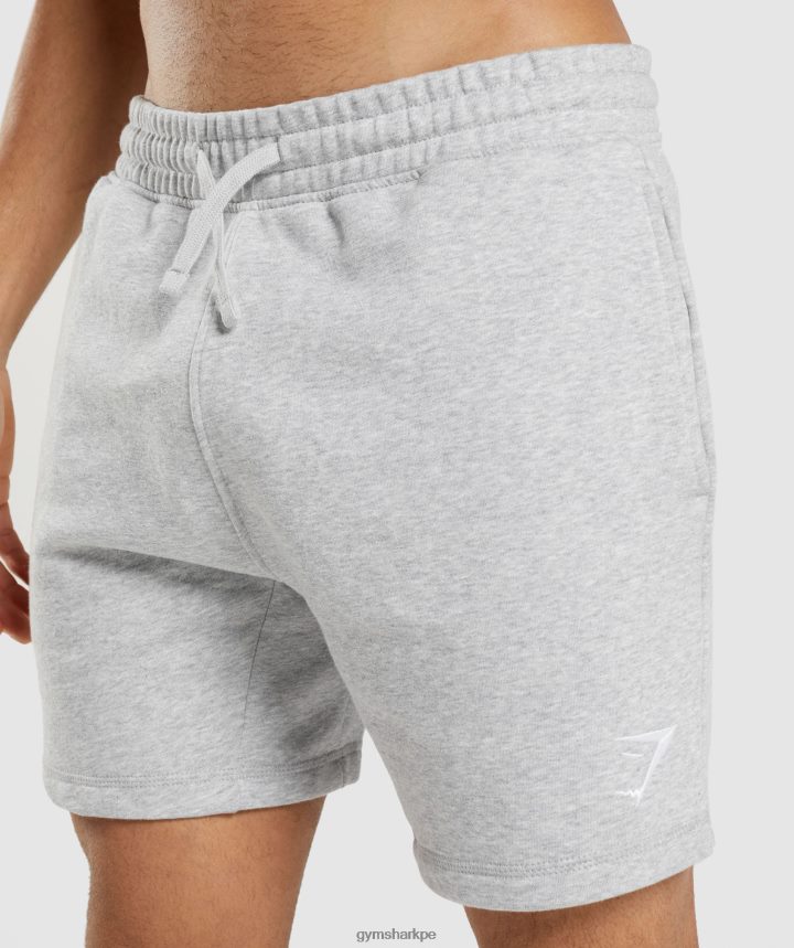 Gymsharkpantalones cortos con escudo hombres marga gris claro PFTJ2N568 ropa