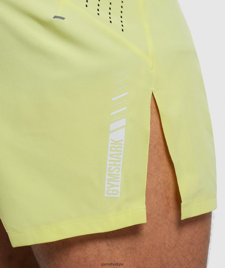 Gymsharkpantalones cortos de 4\" de carrera de ápice hombres luciérnaga verde PFTJ2N537 ropa