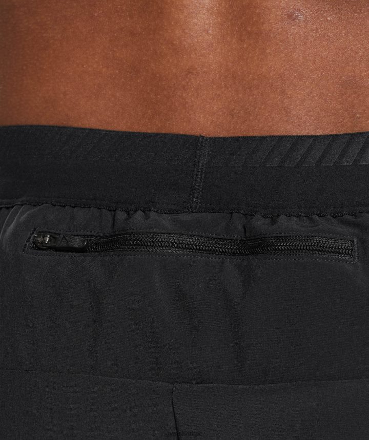Gymsharkpantalones cortos de 4\" de carrera de ápice hombres negro PFTJ2N523 ropa