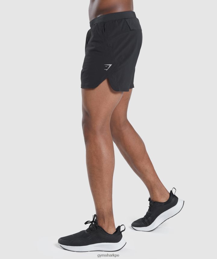 Gymsharkpantalones cortos de 5" de evolución rápida hombres negro PFTJ2N519 ropa