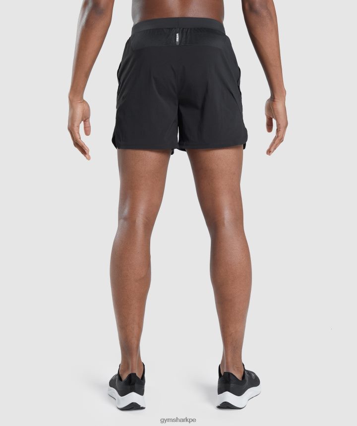Gymsharkpantalones cortos de 5\" de evolución rápida hombres negro PFTJ2N519 ropa