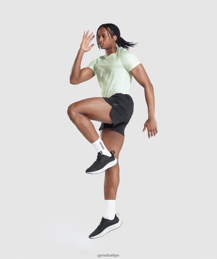 Gymsharkpantalones cortos de 5\" de evolución rápida hombres negro PFTJ2N519 ropa