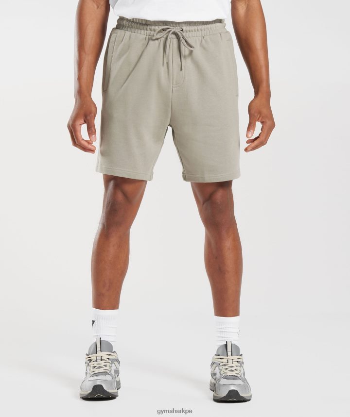 Gymsharkpantalones cortos de 7" esenciales para el día de descanso hombres marrón crudo PFTJ2N540 ropa