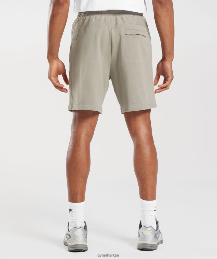 Gymsharkpantalones cortos de 7\" esenciales para el día de descanso hombres marrón crudo PFTJ2N540 ropa