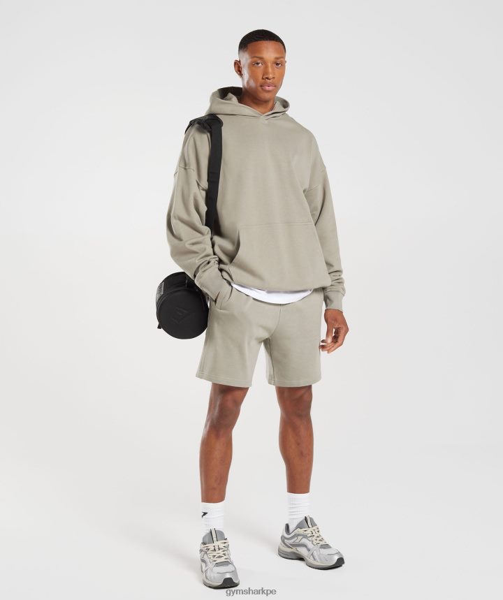 Gymsharkpantalones cortos de 7\" esenciales para el día de descanso hombres marrón crudo PFTJ2N540 ropa