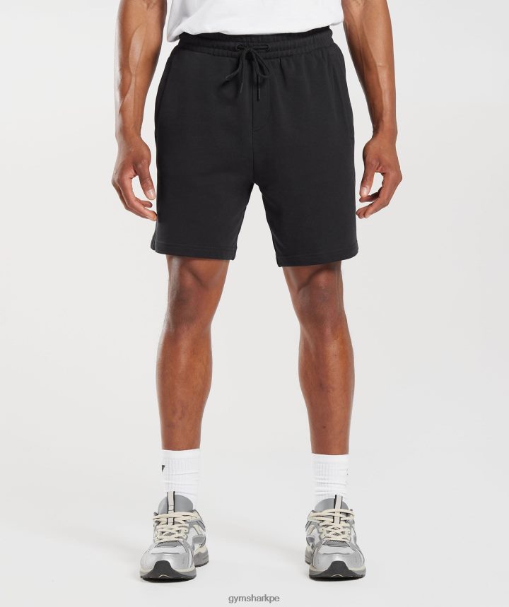 Gymsharkpantalones cortos de 7" esenciales para el día de descanso hombres negro PFTJ2N541 ropa