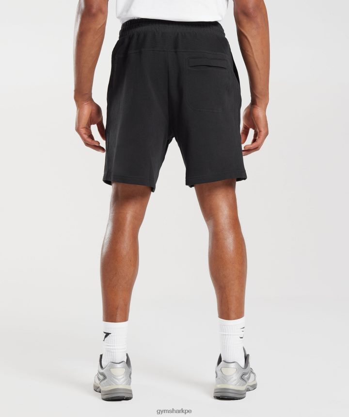 Gymsharkpantalones cortos de 7\" esenciales para el día de descanso hombres negro PFTJ2N541 ropa