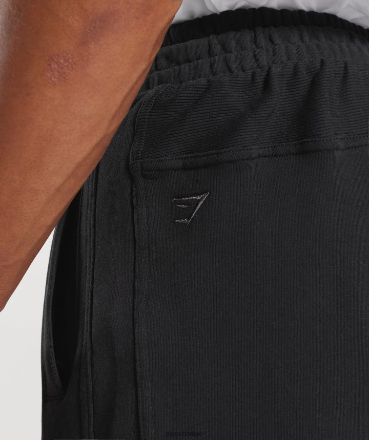Gymsharkpantalones cortos de 7\" esenciales para el día de descanso hombres negro PFTJ2N541 ropa