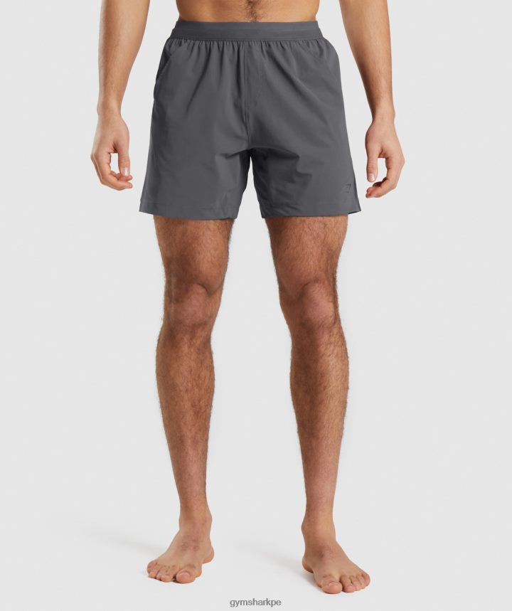 Gymsharkpantalones cortos de estudio hombres gris ónix PFTJ2N559 ropa