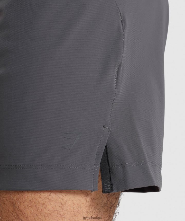 Gymsharkpantalones cortos de estudio hombres gris ónix PFTJ2N559 ropa