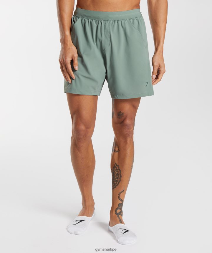 Gymsharkpantalones cortos de estudio hombres sauce verde PFTJ2N566 ropa