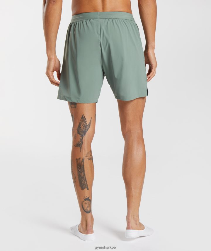 Gymsharkpantalones cortos de estudio hombres sauce verde PFTJ2N566 ropa