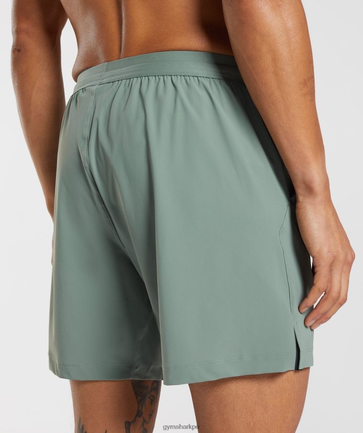 Gymsharkpantalones cortos de estudio hombres sauce verde PFTJ2N566 ropa