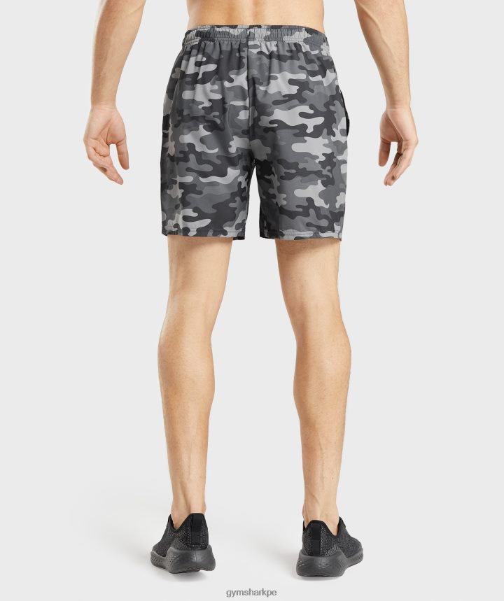 Gymsharkpantalones cortos de llegada hombres impresión gris PFTJ2N534 ropa