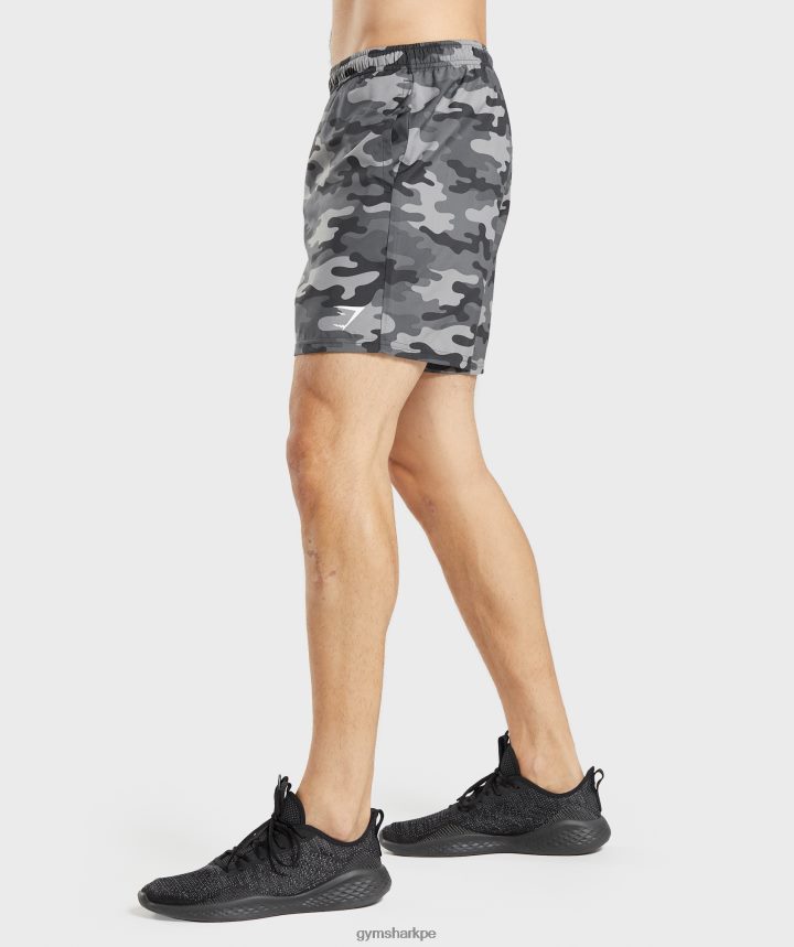 Gymsharkpantalones cortos de llegada hombres impresión gris PFTJ2N534 ropa