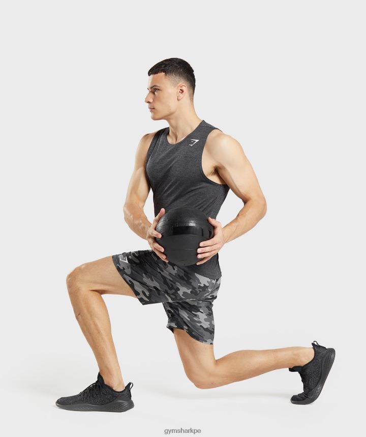 Gymsharkpantalones cortos de llegada hombres impresión gris PFTJ2N534 ropa