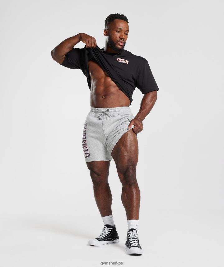 Gymsharkpantalones cortos de microondas hombres núcleo gris claro marga PFTJ2N535 ropa