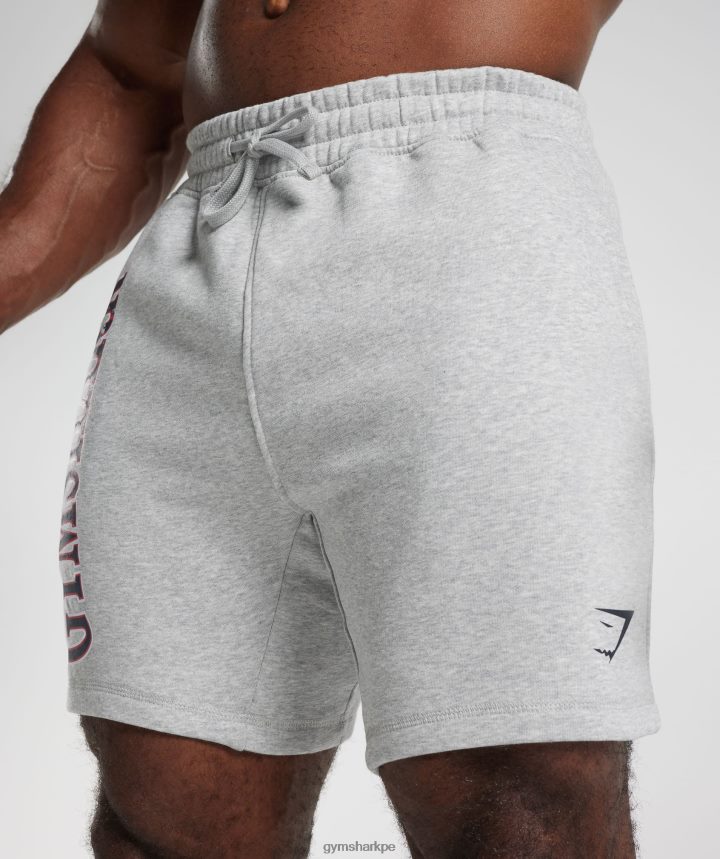 Gymsharkpantalones cortos de microondas hombres núcleo gris claro marga PFTJ2N535 ropa