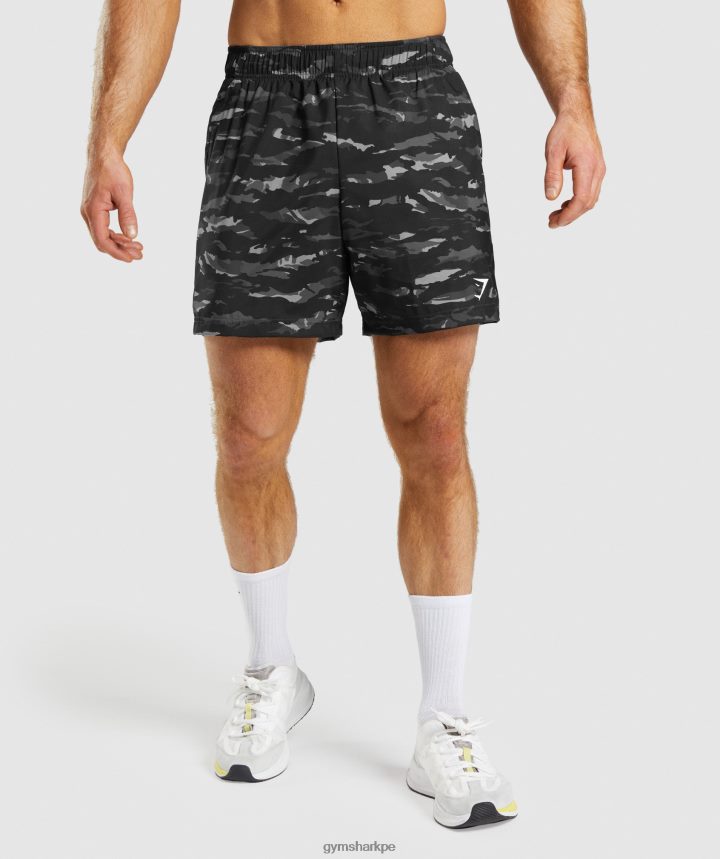 Gymsharkpantalones cortos deportivos hombres gris ónix PFTJ2N528 ropa