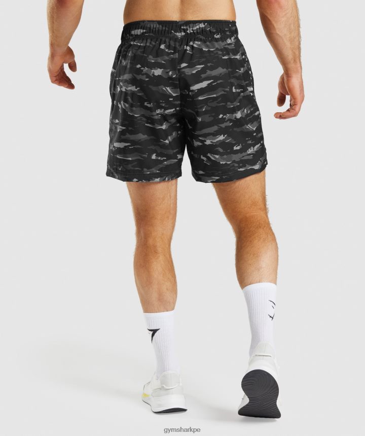 Gymsharkpantalones cortos deportivos hombres gris ónix PFTJ2N528 ropa