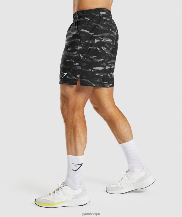 Gymsharkpantalones cortos deportivos hombres gris ónix PFTJ2N528 ropa